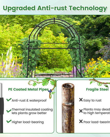 Garden Arch Trellis for Climbing Plants - Giantex