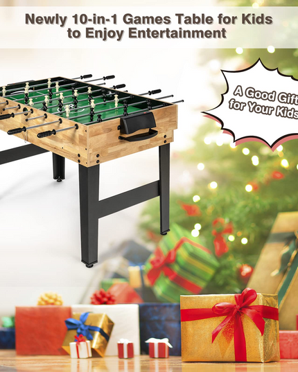 10-in-1 Multi Game Table, Combo Game Table Set w/Hockey - Giantex