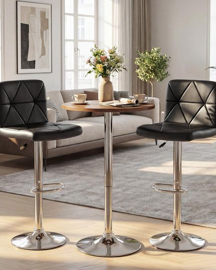 Giantex Adjustable Bar Chairs with Back and Footrest for Kitchen Island