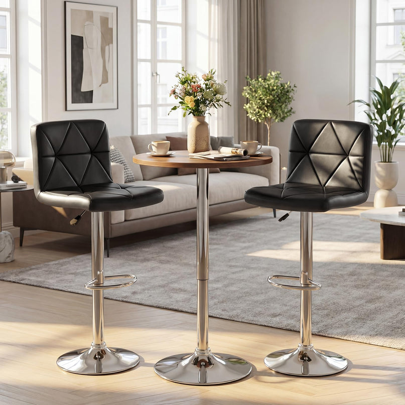 Chaises de bar réglables Giantex avec dossier et repose-pieds pour îlot de cuisine