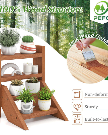 Giantex 4 Tier Small Tabletop Ladder Shelf for Succulents