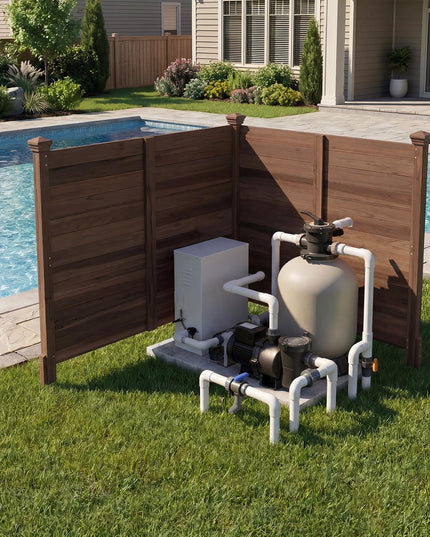 Giantex Wooden Privacy Fence with Stakes (47" W x 45.5" H)
