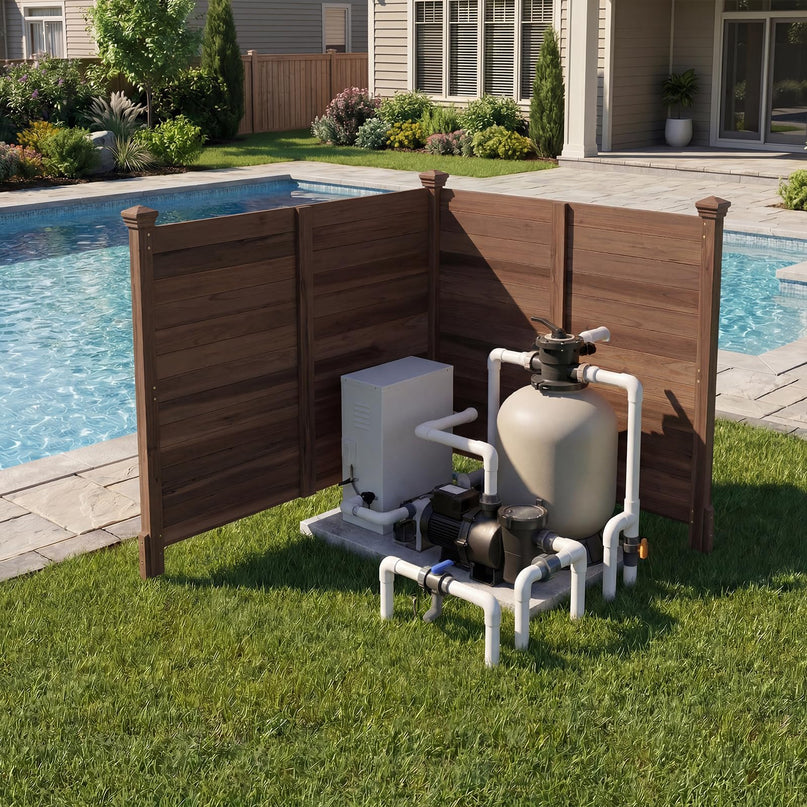 Giantex Wooden Privacy Fence with Stakes (47" W x 45.5" H)