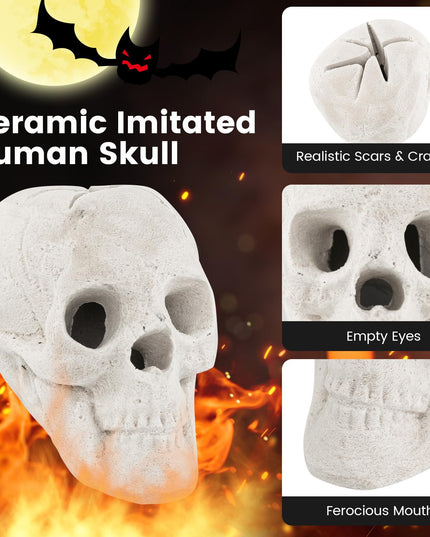 Giantex Ceramic Skulls for Fire Pit