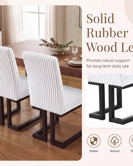GIANTEX Upholstered Dining Chairs Set of 2/4 with High Back