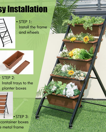 Giantex Vertical Planter Raised Bed on Wheels