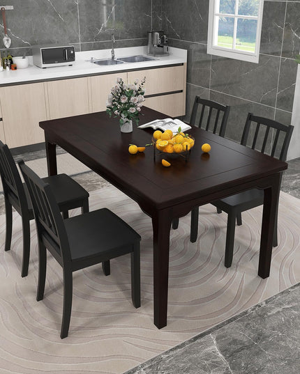 Giantex Farmhouse Dining Chairs Set of 2/4, Modern Kitchen Chairs w/Rubber Wood Legs & Curved Backrest
