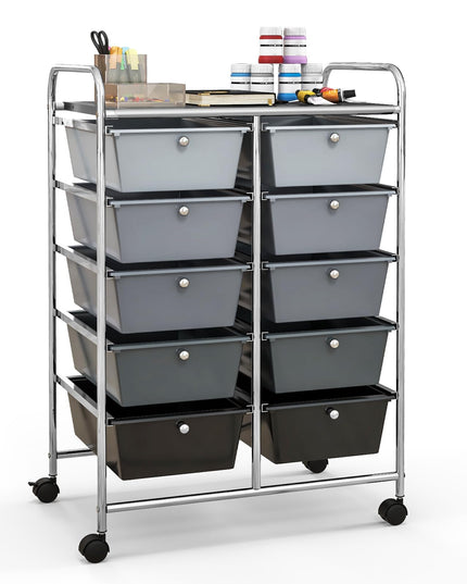 10 Drawers Rolling Cart, Classroom Organizers - Giantex
