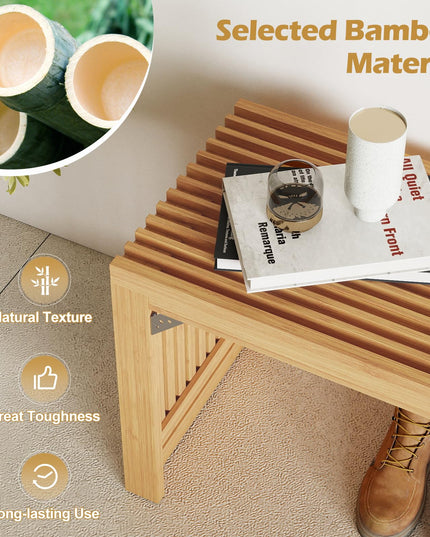 GIANTEX 35.5" Bamboo Dining Bench with Solid Widened Legs (1/2)