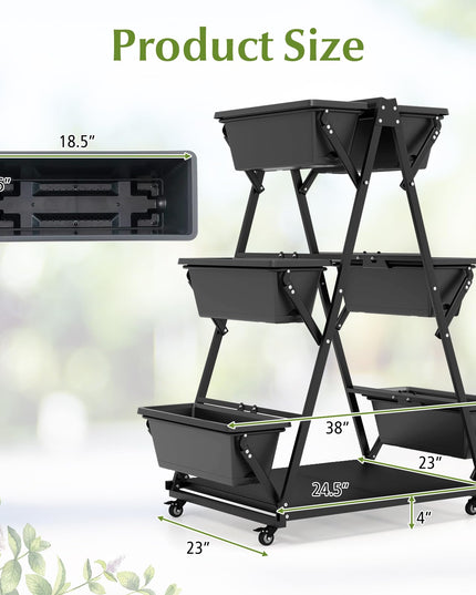 Giantex 6-Tier Rolling Raised Garden Bed
