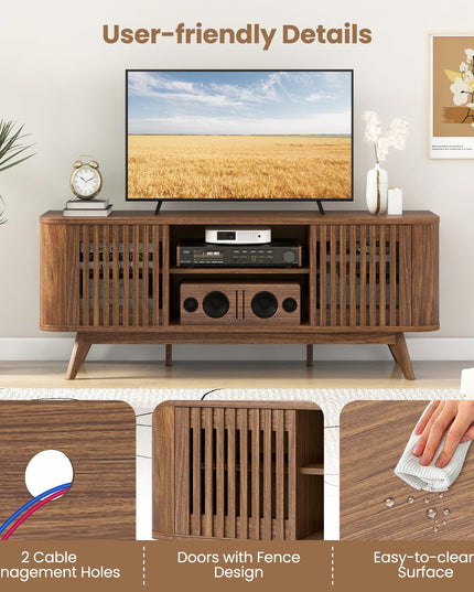 Giantex TV Stand for TVs Mid Century Modern Entertainment Center