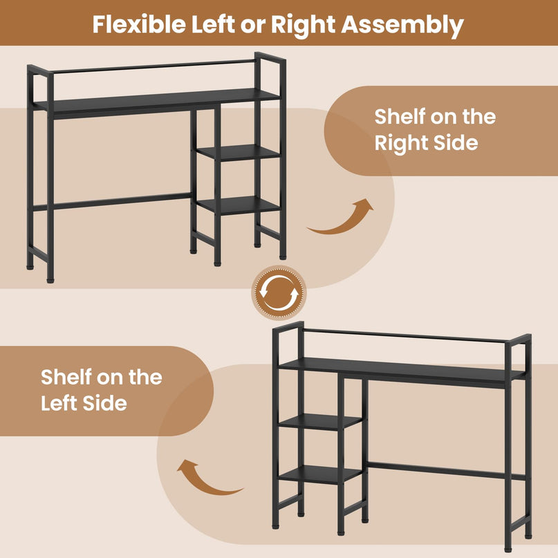 Giantex Desktop Bookshelf | 38.5" Dorm Desk Hutch for 27" Monitor