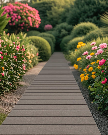Giantex 8 FT Garden Pathway, Waterproof HDPE Outdoor Walkway with Non-Slip Surface