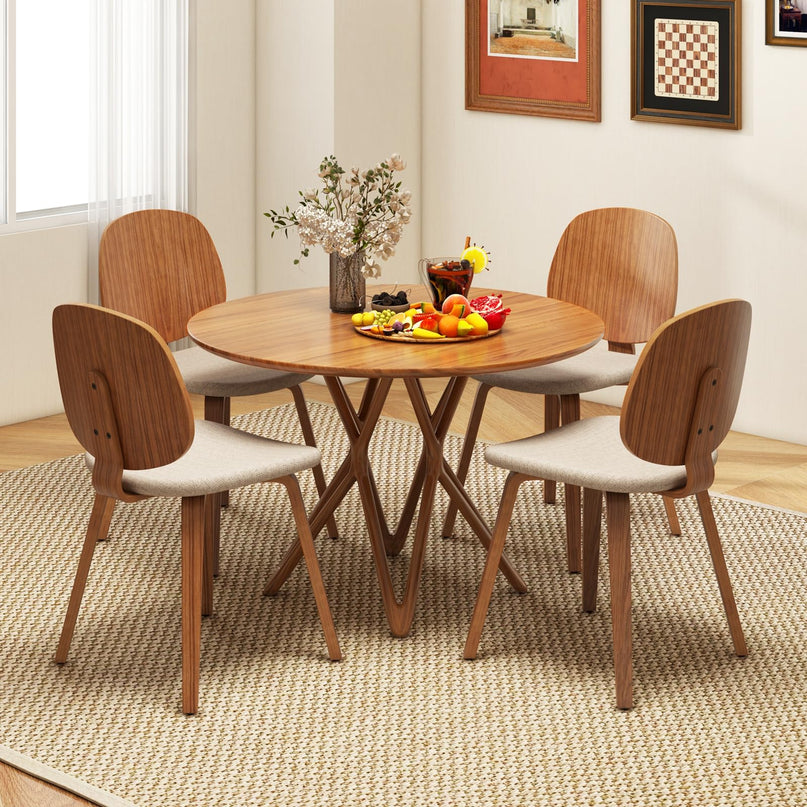 Giantex Wooden Dining Chairs Set of 2/4 for Living Dining Room