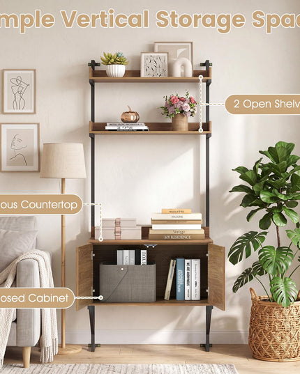 Giantex 71.5" Tall Bookshelf with Storage Cabinet(1/2)