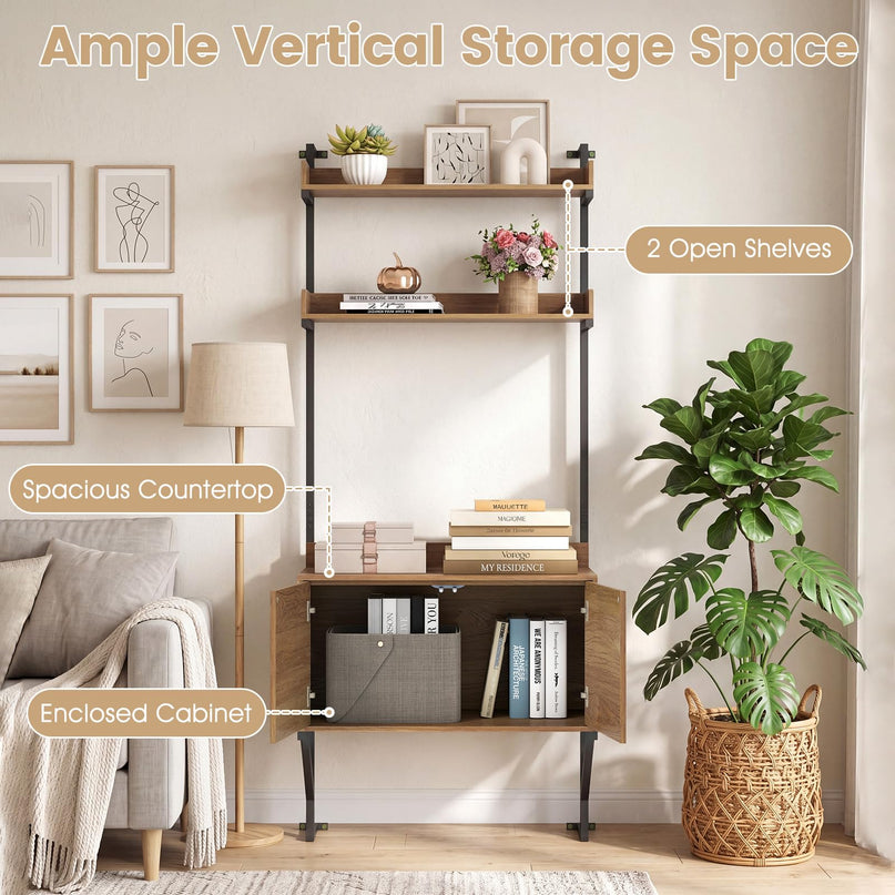 Giantex 71.5" Tall Bookshelf with Storage Cabinet(1/2)