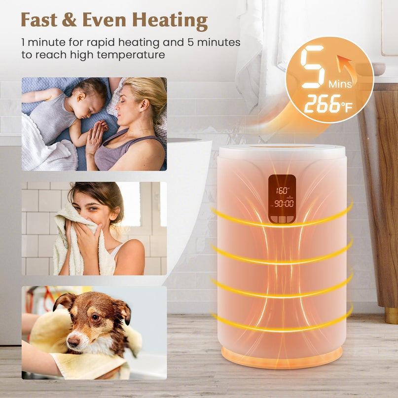 Giantex Towel Warmer Bucket for Bathroom 20L Large Blanket Warmer