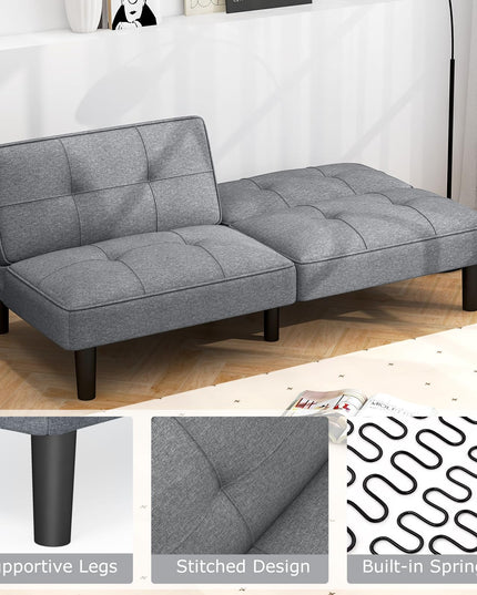 Giantex Convertible Futon Sofa Bed, Upholstered Folding Recliner