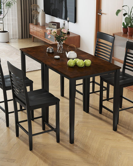 Giantex Ensemble table et 4 chaises de salle à manger 5 pièces