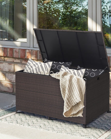 Giantex Wicker Outdoor Deck Box - 133 Gallon Storage Box with Lid
