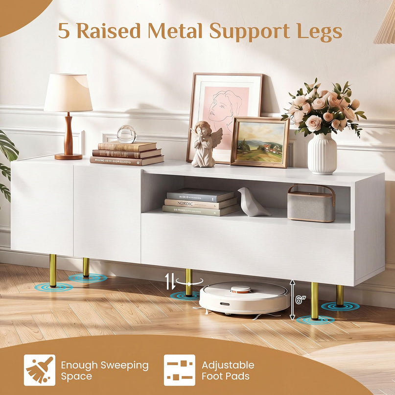 Giantex Wooden TV Stand for TVs up to 70" with Storage Cabinet
