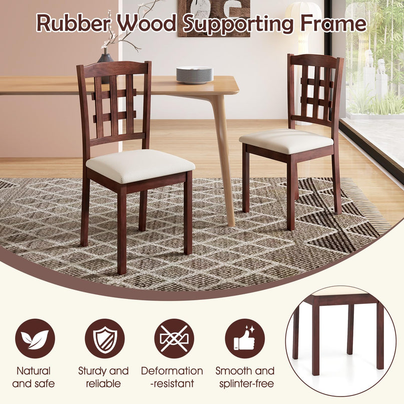 Giantex Wooden Dining Chairs Set of 2/4
