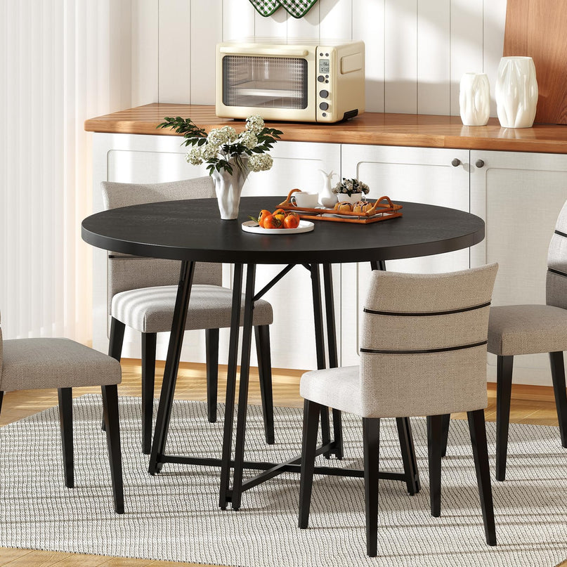 Giantex 47" Round Dining Table for 4-6 People