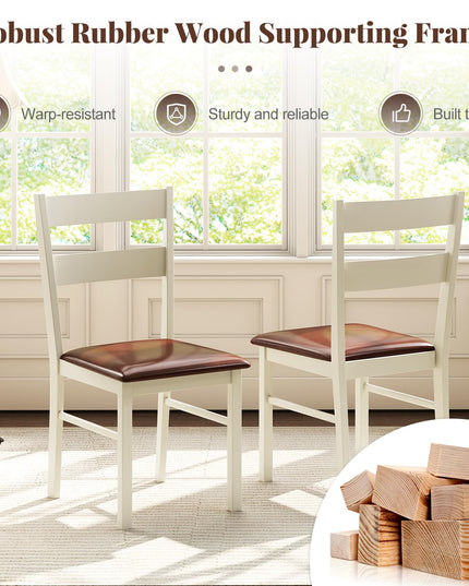 Giantex Wooden Dining Chairs Set for Dining Living Room Home