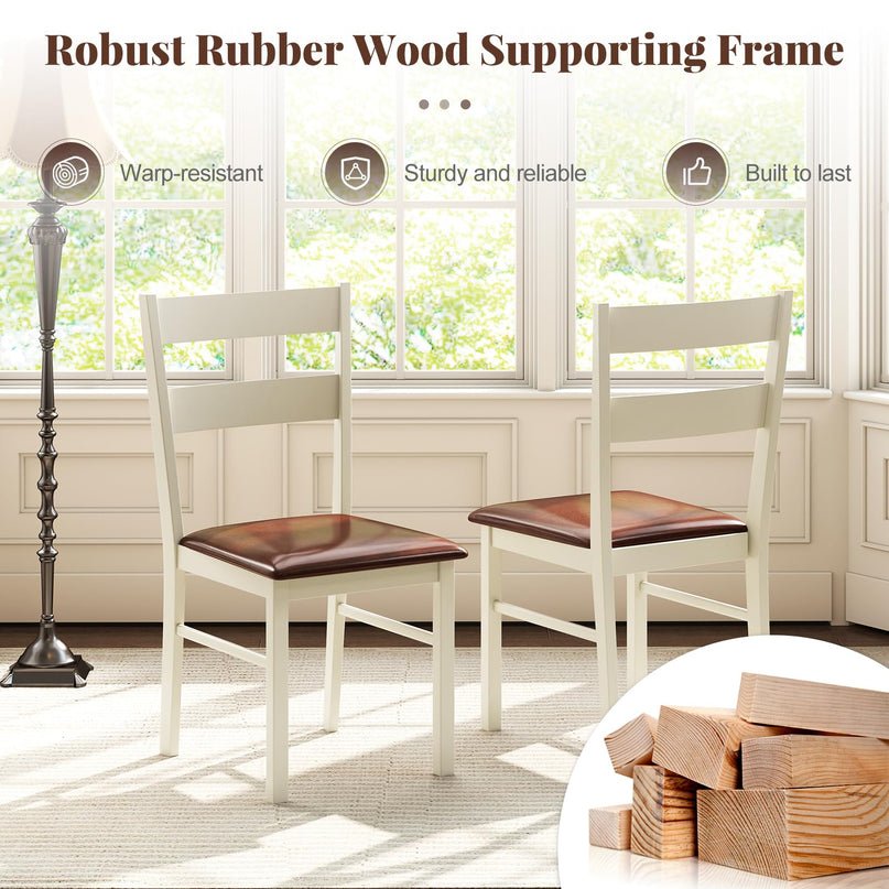 Giantex Wooden Dining Chairs Set for Dining Living Room Home