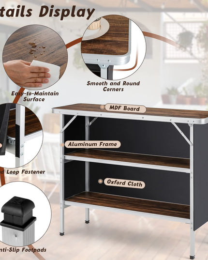 Folding Camping Table - Giantex