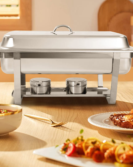 Giantex 2 Packs Chafing Dish 9 Quart Chafter Dishes Stainless Steel
