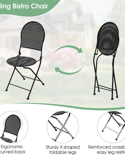 Giantex 3 Pieces Patio Bistro Set