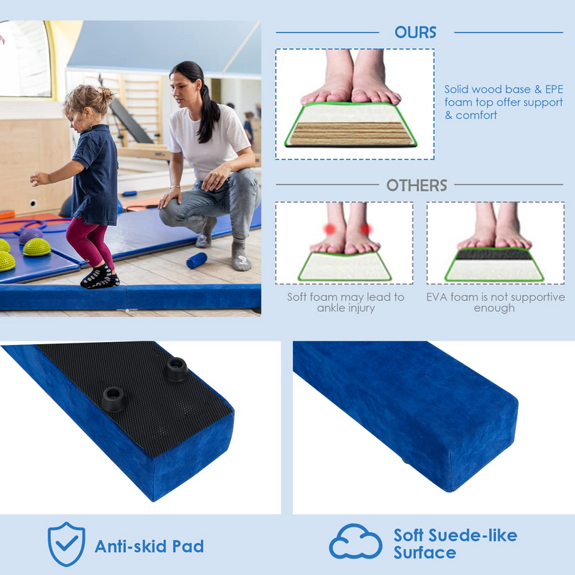 Giantex 7FT Folding Floor Balance Beam for Girls