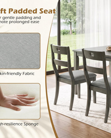 Giantex Wooden Dining Chairs Set of 2/4 for Restaurant