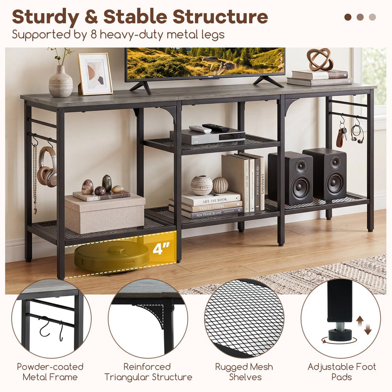 Giantex 3-Tier TV Stand for TVs up to 65 Inch with Open Storage Shelves