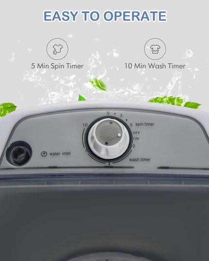 Giantex Portable Mini Washing Machine, Clothes Washer and Spinner Combo, 5.5 LBS Capacity