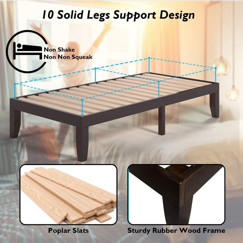 Solid Wood Platform Bed Frame - Giantex