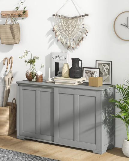Giantex Buffet Cabinet with Storage, Coffee Bar Wine Cabinet, Farmhouse Sideboard w/Sliding Door