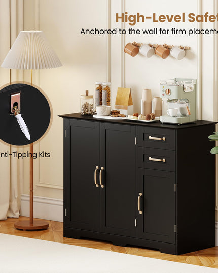 Giantex Sideboard Buffet Cabinet Modern Sideboard Cabinet