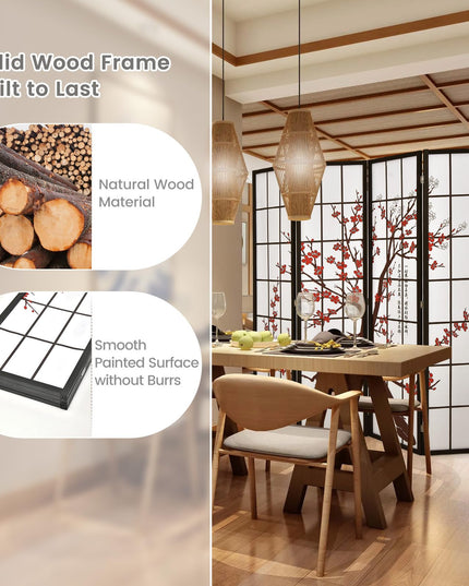 Giantex Room Divider, 4 Panel 6 Ft Room Dividers and Folding Privacy Screens