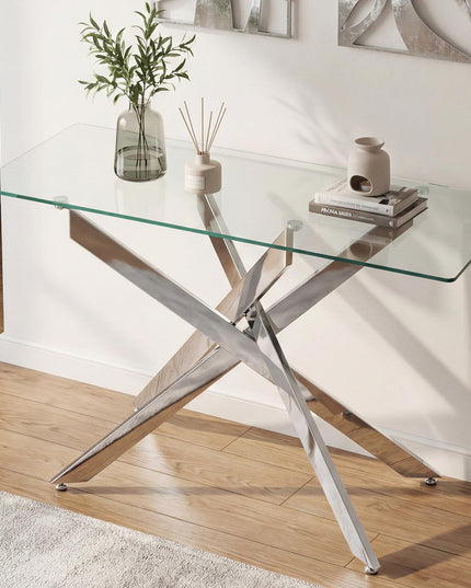 Giantex 45" Glass Console Table for Living Room
