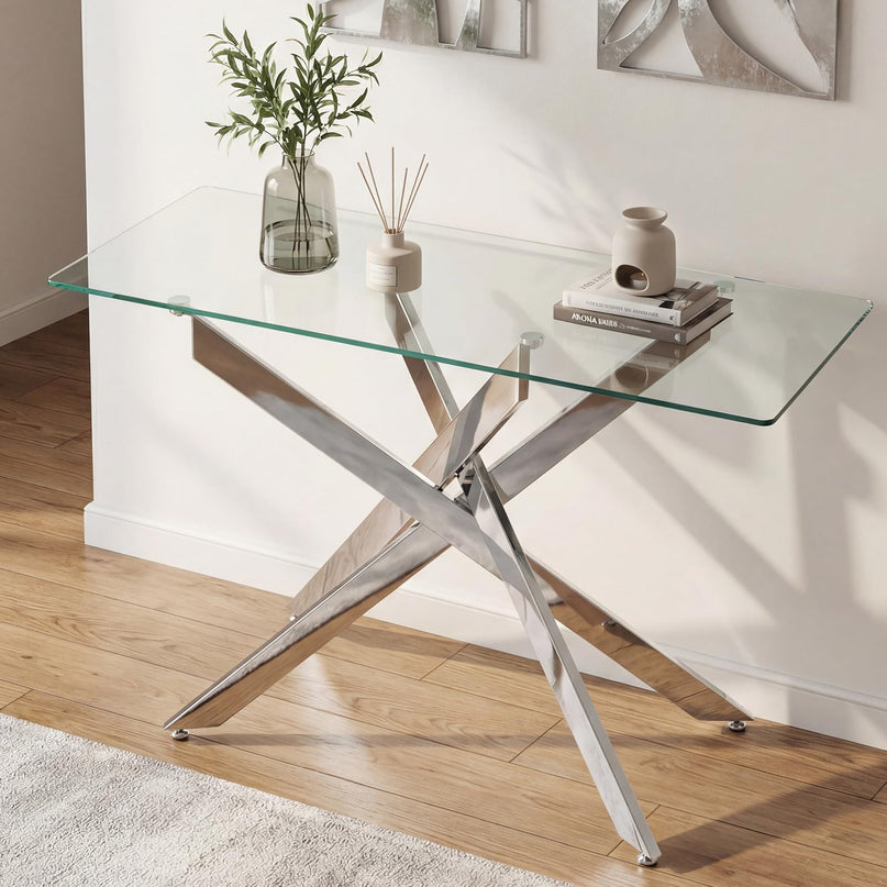 Table console en verre Giantex 45" pour salon
