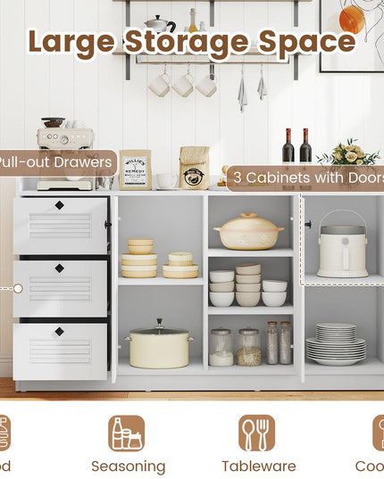Giantex 63'' Buffet Cabinet with Storage for Living Room