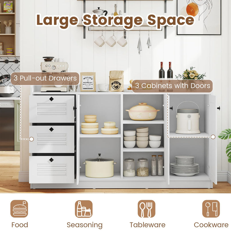 Giantex 63'' Buffet Cabinet with Storage for Living Room