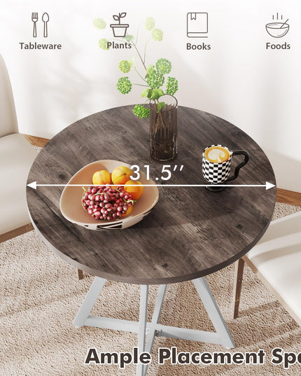 Giantex Table de Salle à Manger Ronde 80 cm pour 2-4 Personnes | Charge 100 kg