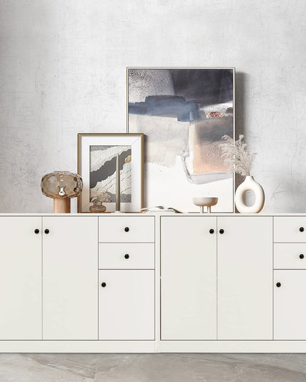 Giantex Buffet Cabinet with Storage - Kitchen Sideboard with 2 Drawers, 3-Door Large & Small Cabinet