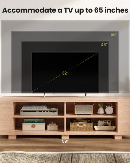 Giantex TV Stand Entertainment Center - Farmhouse Television Table up to 65 Inches TVs, 7 Colors
