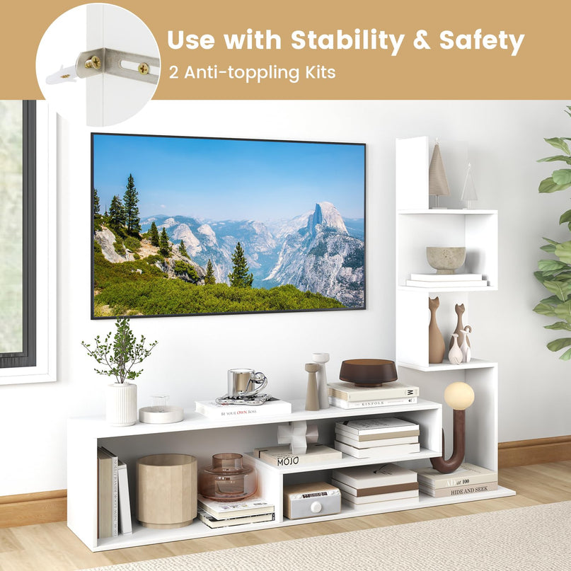 Giantex Book Shelf TV Stand for 50 Inch TV