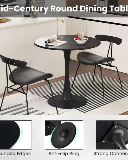 Giantex Black Round Dining Table