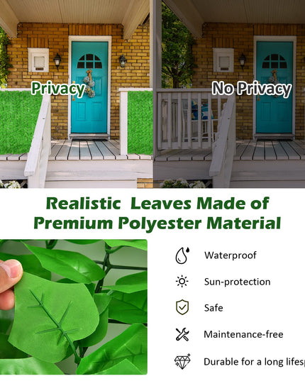 Giantex 118" x 39.4" Artificial Hedges Fence Faux Ivy Vine Greenery Wall